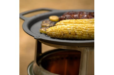 Image of Solo Stove Ranger Cast Iron Grill Cooking Bundle 2, Stainless Steel, Cast Iron Black, Medium, SSRAN-COOKING-BUNDLE