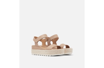 Image of Sorel Cameron Flatform Leather Sandals - Womens, Honest Beige, 10 US, 1943611-246-10