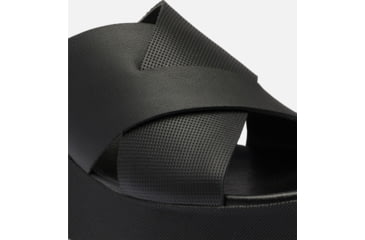 Image of Sorel Cameron Flatform Mule Wedge Sandals Leather- Womens, Black/Sea Salt, 9 US, 1997951-010-9