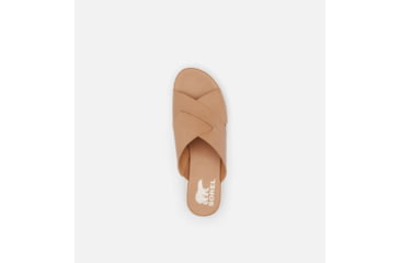 Image of Sorel Cameron Flatform Mule Wedge Sandals Leather- Womens, Honest Beige/Sea Salt, 8 US, 1999151-246-8