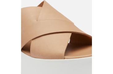 Image of Sorel Cameron Flatform Mule Wedge Sandals Leather- Womens, Honest Beige/Sea Salt, 8 US, 1999151-246-8