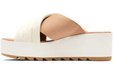 Image of Sorel Cameron Flatform Puff Mule Sandals - Womens, Chalk/Honest Beige, 8.5 US, 2030451-191-8.5