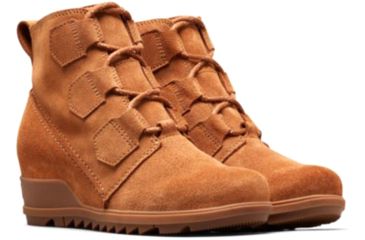 Image of Sorel Evie Lace-Up Boots - Womens, Suede Camel Brown, 10.5, 1870421224-10.5