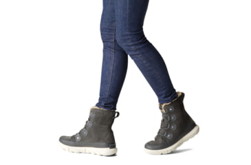 Image of Sorel Explorer II Joan Faux Fur Waterproof Winter Boot - Womens, Grill, Fawn, 8.5, 1951631028-8.5