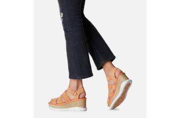 Image of Sorel Joanie III Ankle Strap Wedge Sandals - Womens, Faded Spark/White, 8 US, 1999401-877-8