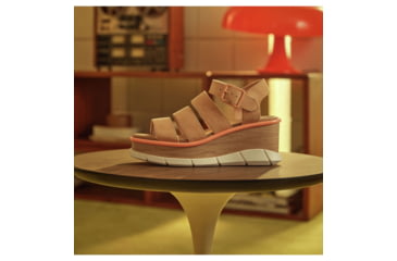 Image of Sorel Joanie III Ankle Strap Wedge Sandals - Womens, Faded Spark/White, 8 US, 1999401-877-8