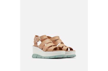 Image of Sorel Joanie III Ankle Strap Wedge Sandals - Womens, Honest Beige/Crushed Blue, 10 US, 1999391-246-10