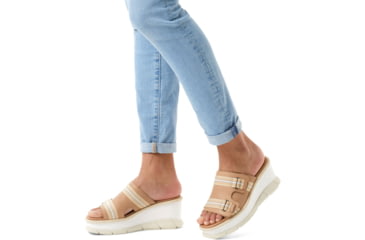 Image of Sorel Joanie III Slide Sandals - Womens, Honest Beige/Chalk, 7.5 US, 2030431-246-7.5