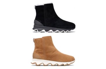 Image of Sorel Kinetic Short Boots - Women's, Black, Camel Brown