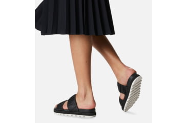 Image of Sorel Roaming Two Strap Slide Sandals - Womens, Black/Chalk, 9.5 US, 1988461-010-9.5