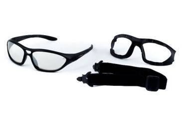 Image of Sos Gripz Riders / Rambler Sunglasses, Frame - Matte Black Tr-90 W/ Temples And Strap / Lens - Pc Z87.1, Clear-fm