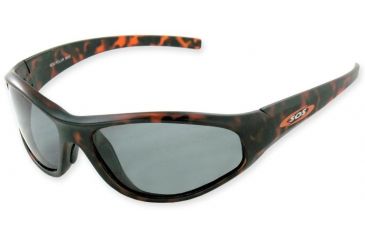 Image of Sos Polar Max / Pacific Reef Sunglasses, Frame - Matte Tortoise, Lens - Tac Polarized Smoke 1.0mm