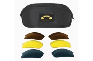 Image of Sos Ranger / Vector Sunglasses, Frame - Matte Black, Lens - Pc Smoke, Brown, Clear, Yellow