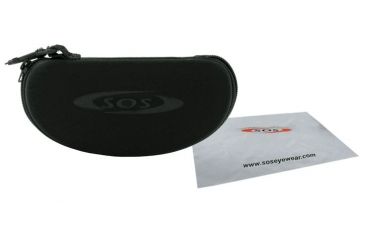 Image of Survival Optics Sunglasses Gripz Riders/Thrasher Sunglasses, Black/Black Eva Foam Pad Frame, SOS Logo, Pc Photochrom Anti Fog Orange/Smoke Lens 7552
