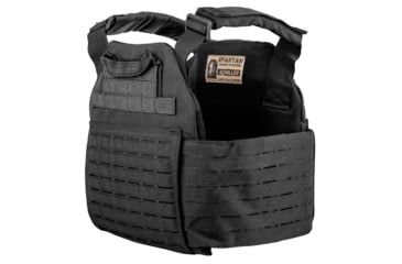 Image of Spartan Armor Systems Achilles Laser Cut Plate Carrier, Small/Extra Large, Black, Adjustable, SAS-AC-LC-BK