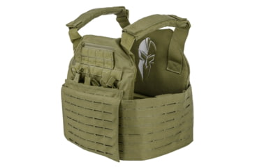 Image of Spartan Armor Systems Achilles Laser Cut Plate Carrier, Small/Extra Large, OD Green, Adjustable, SAS-AC-LC-OD