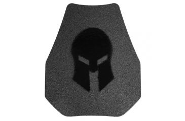 Image of Spartan Armor Systems AR500 Omega Steel Core Body Armor Swimmers Cut Set Of Two, Single Curve, Base Coat, Black, 11x14 SAS-AR5001114-SW