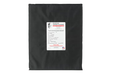 Image of Spartan Armor Systems Flex Fused Core IIIA Soft Backpack Armor, Single Plate, Black, 11x14, SAS-PLYIIIA-1114R-BLK