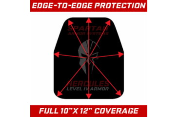 Image of Spartan Armor Systems Hercules Level IV Ceramic Body Armor Set of Two, Black, 10x12, SAS-IV-BT-MC
