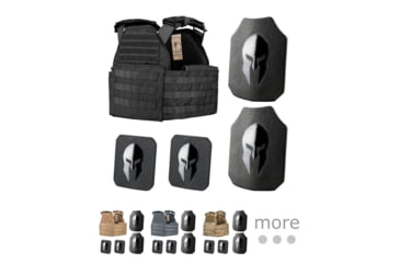 Image of Spartan Armor Systems Spartan Armor/Sentinel Plate Carrier and AR550 Level III+ Body Armor Package, Black, Coyote Brown, Gunmetal Gray, Multi-Cam, SparTan Green, Wolf Gray
