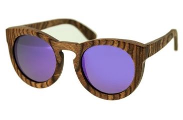 Image of Spectrum Sunglasses Flores S127PU Sunglasses, Brown Frame, Purple Lens SSGS127PU