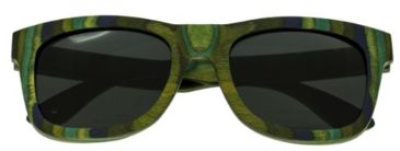Image of Spectrum Sunglasses Kalama S104BK Sunglasses, Green Stripe FRAME, Black Lens SSGS104BK