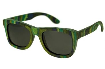 Image of Spectrum Sunglasses Kalama S104BK Sunglasses, Green Stripe FRAME, Black Lens SSGS104BK