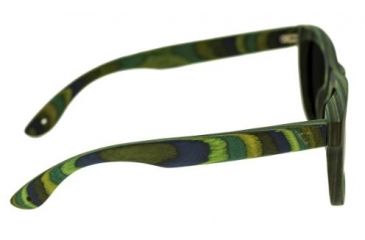 Image of Spectrum Sunglasses Kalama S104BK Sunglasses, Green Stripe FRAME, Black Lens SSGS104BK