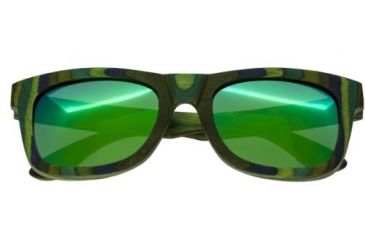 Image of Spectrum Sunglasses Kalama S104GN Sunglasses, Green Stripe FRAME, Green Lens SSGS104GN