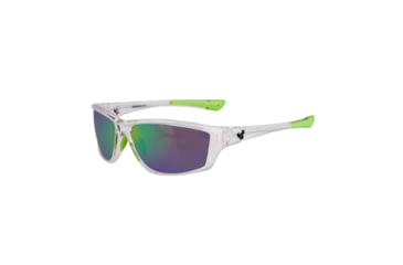 Image of Spiderwire SPW008 Sunglasses, Crystal Clear Frame, Green Mirror (Copper Base) Lens 1479120