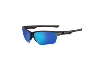 Image of Spiderwire SPW009 Sunglasses, Matte Grey Frame, Blue Mirror (Grey Base) Lens 1479124