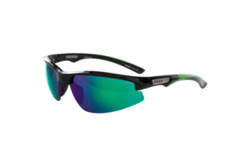 Image of Spiderwire Terror Eyes Sunglasses, Black Frame, Green Mirror (Grey Base) Lens 1362712