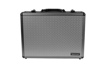 Image of Sportlock AlumaLock Quad Handgun Case,12.8x17.4x2.6in,Gray 00003G