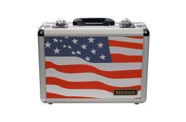 Image of Birchwood Casey Double Pistol Case, USA Flag, 11.74x8.5x4in 00002F