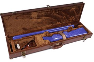 Image of Birchwood Casey LeatherLock Deluxe Take Down Shotgun Case, Tan w/Padded Brackets for Barrel 00037