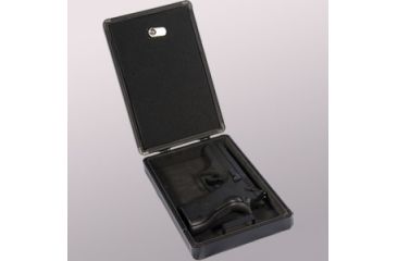 Image of Birchwood Casey Single Pistol Case W/ Key Lock And Cable, Black, 9 X 6.9 00013K
