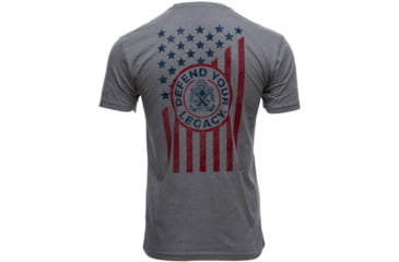 Image of Springfield Armory American Flag Short Sleeve T-Shirt - Mens, Gray, Medium, GEP7125M
