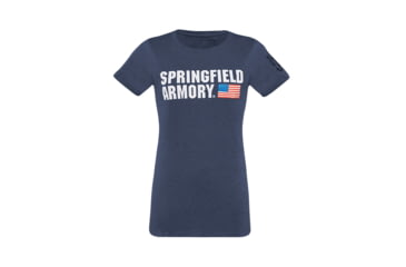 Image of Springfield Armory Flag Logo Short Sleeve T-Shirt - Women's, Midnight Navy, 2XL, GEP16612X