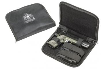 Image of Springfield Armory XD Notebook-Style Soft Case Black With Cross Cannon Logo