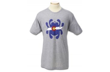 Image of Spyderco Colorado Flag Gray Print T-Shirt - Mens, Cray, Small TSMCOS