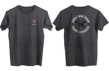 Image of Spyderco Those Who Know T-Shirt - Mens, Heather Dark Gray, Extra Large, SPY-TS01HDG-XL