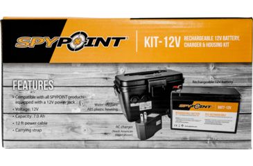 Image of Spypoint 12V Battery Kit w/12ft Power Cable, Black KIT-12V