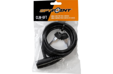 Image of Spypoint 6ft Cable Lock w/2 Keys, Black CLM-6FT