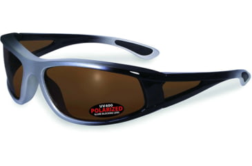 Image of SSP Eyewear Puyallup Polarized Sunglasses, Silver Frame, Bronze Lens, PUYALLUP SLV BRZ