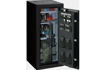 Image of Stack-On 48in Shooters Fire Resistant Safe w/Electronic Lock,30min Fire Rating,Door Storage,1.5in Locking Bolts,Black E-13-MB-E-S