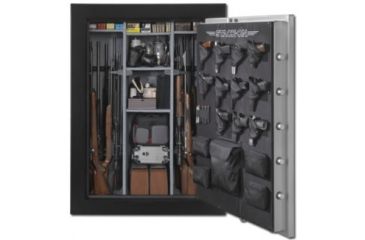 Image of Stack-On 54-Gun with Combination Lock, Matte Black/Silver, Black/Silver, Large TD-54-SB-C-S