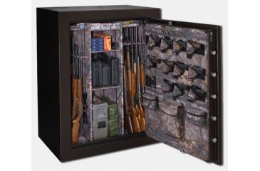 Image of Stack-On 60-Gun Safe w/Back-lit Electronic Lock,43x28.5x59in,Brown Hammertone W-60-BH-E-S