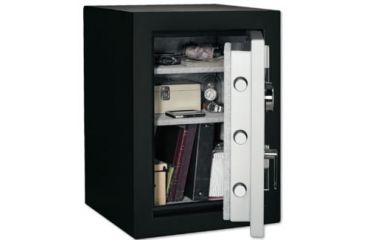 Image of Stack-On EXECUTIVE FIRE REST.SAFE JR. ELEC. LOCK, Matte Black/Silver, Medium E-029-SB-E-DS