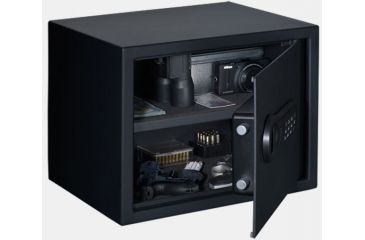 Image of Stack-On Large Personal Safe w/Electronic Lock,1 Shelf,15x11.81x11.81in,Matte Black PS-1515