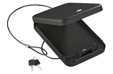 Image of Stack-On Portable Security Case with Key Lock , 9.5x6.5x1.75in, Matte Black, PC95K